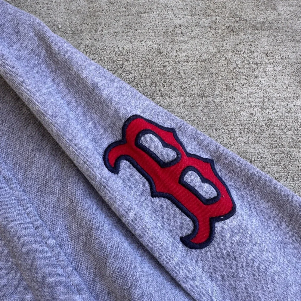 Retro '47 Boston Red Sox Gray Full Zip Up Hoodie Sweatshirt MLB Baseball BoSox - Picture 5 of 6